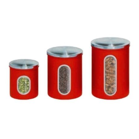 HONEY-CAN-DO Honey-Can-Do International KCH-03011 3 piece nested canister set RD KCH-03011